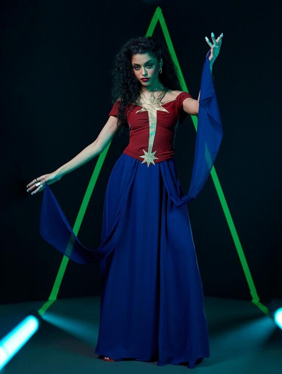 Her Universe Dresses & Skirts - Her Universe Marvel The Marvels Captain Marvel Maxi Dress
